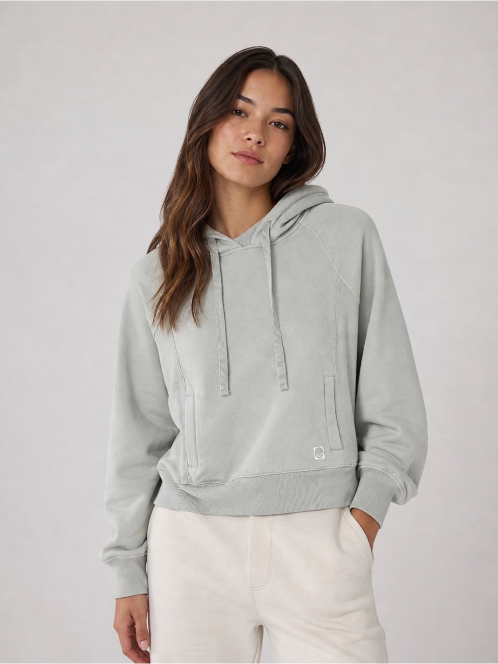 Anthropologie Daily Practice Hoodie Gray Pull Over Size XS